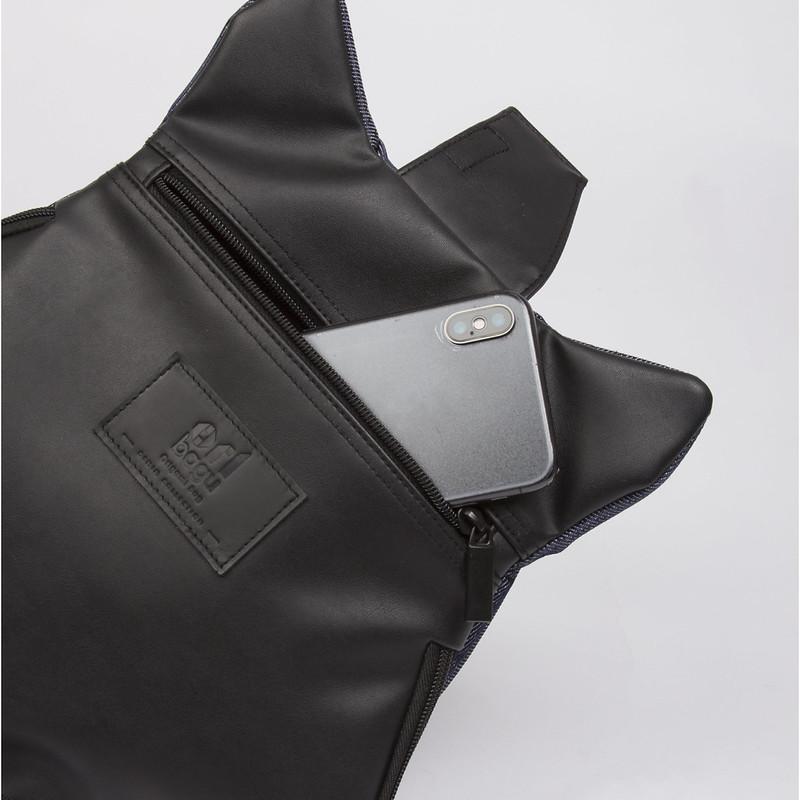 ORIBAGU折り紙バッグ＿デニムオオカミ＿ボディバッグ