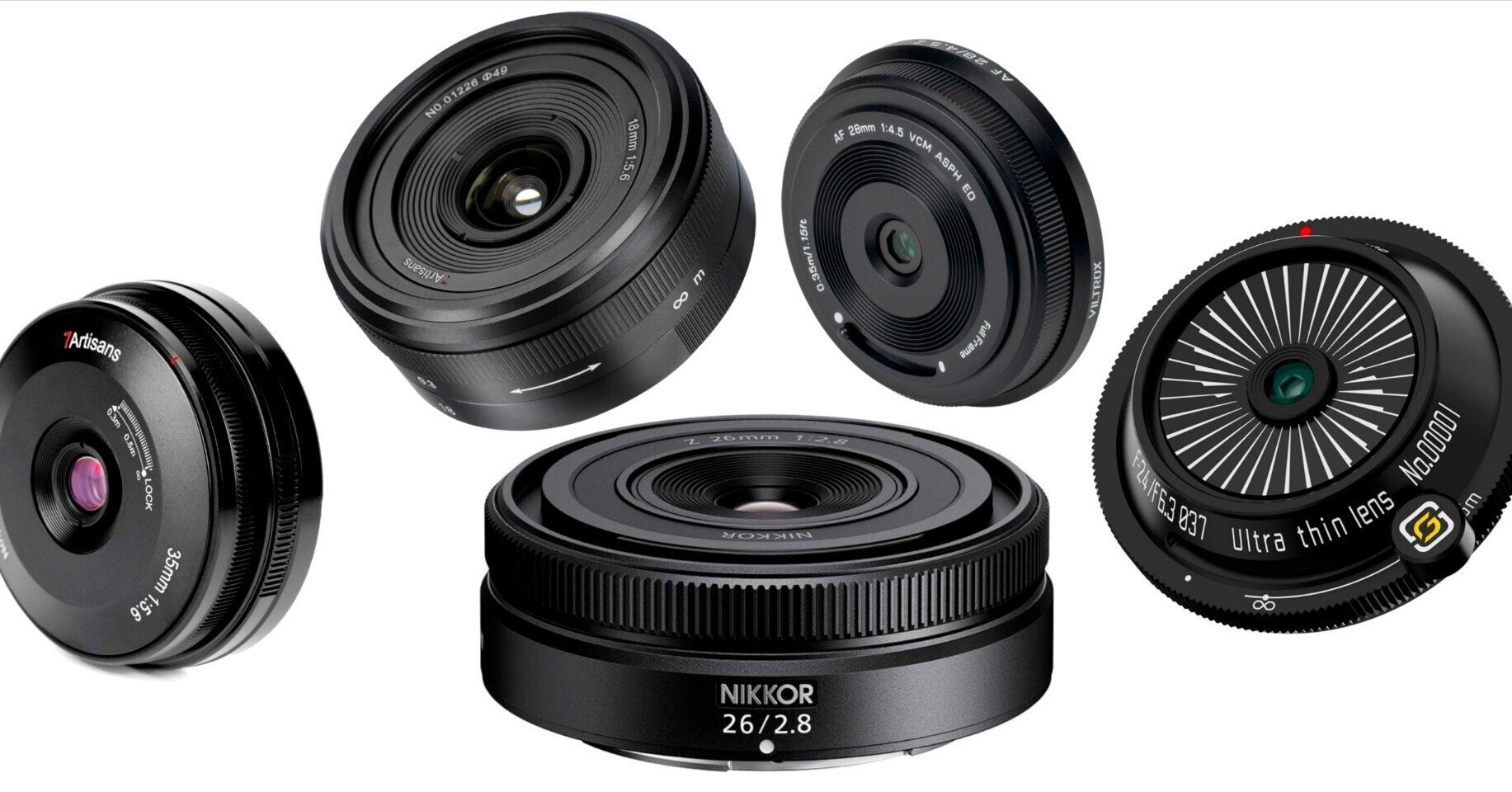 NikonのZマウント用のパンケーキレンズでフルサイズセンサー向けを探す