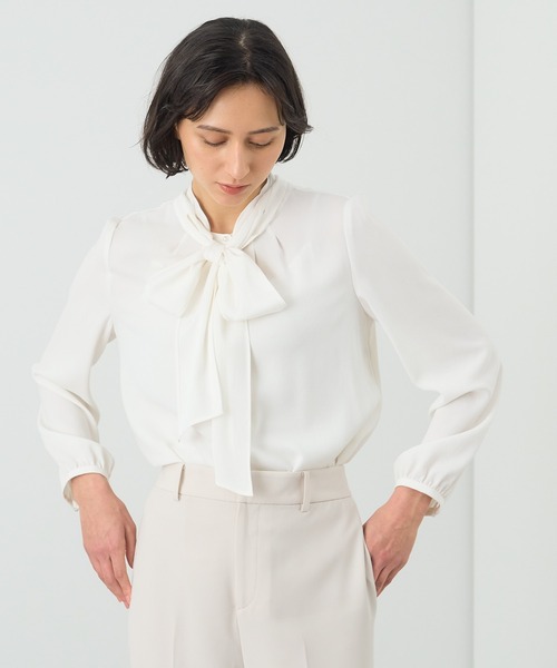 ANAYI（アナイ）の「バックサテンボウタイ ブラウス（シャツ/ブラウス