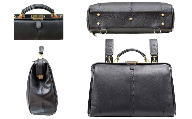 ダレスバッグ 本革 Mサイズ Y7PEN 【ウルトラライトレザー】 ブラック