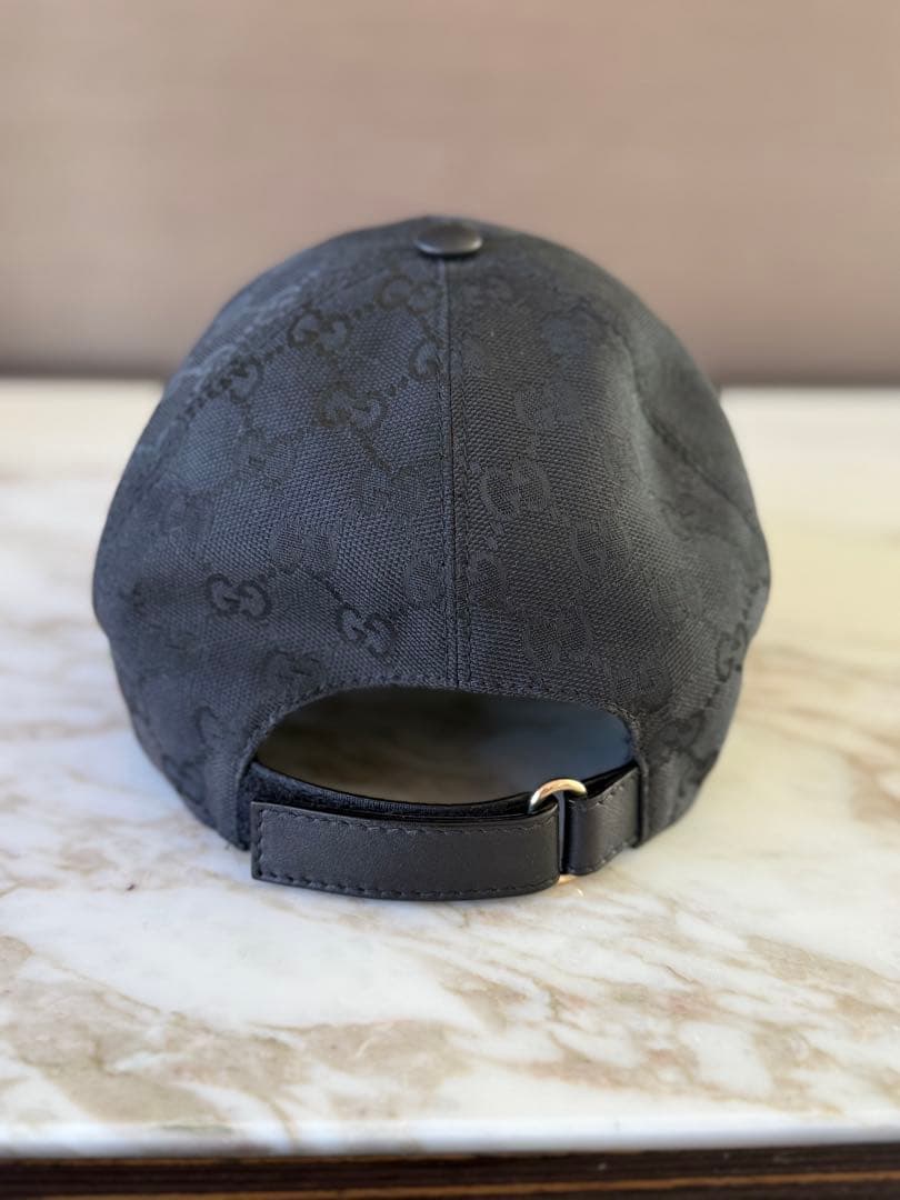 GUCCI GGパターンキャップ 黒 XL60㎝ ファッション メンズ 帽子 if