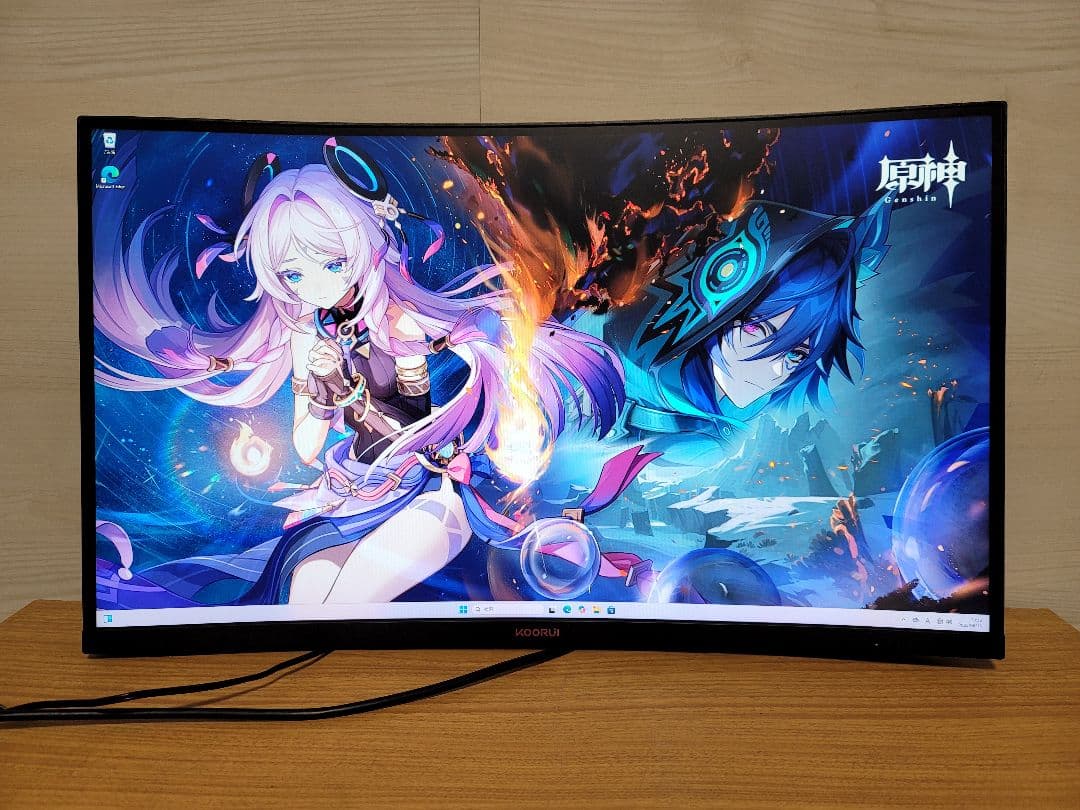 美品　KOORUI 27インチ　WQHD　144Hz 湾曲ゲーミングモニター 41Lp55N3beL.jpg