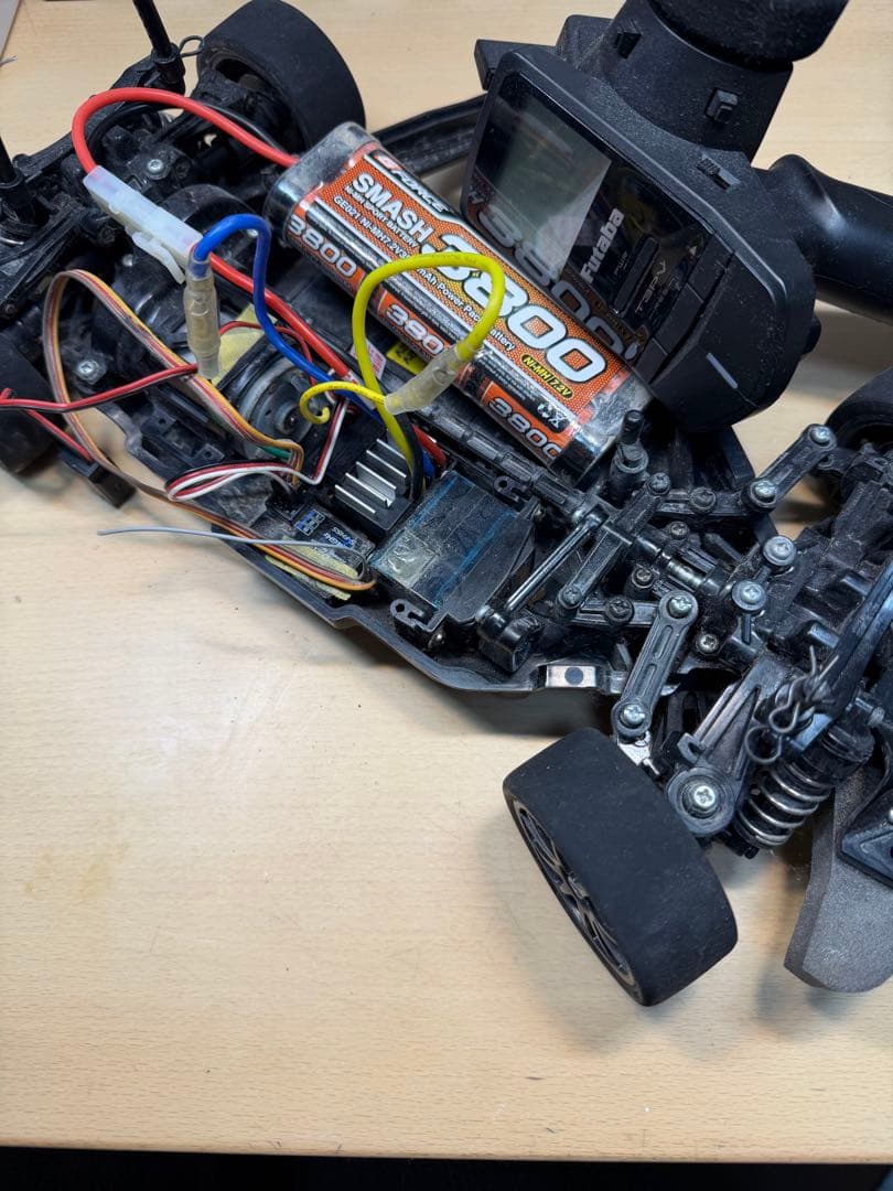 タミヤTT02シャーシ　フタバ　3PV ジャンク品 タミヤTT02シャーシ フタバ 3PV ジャンク品 タミヤTT02シャーシ フタバ