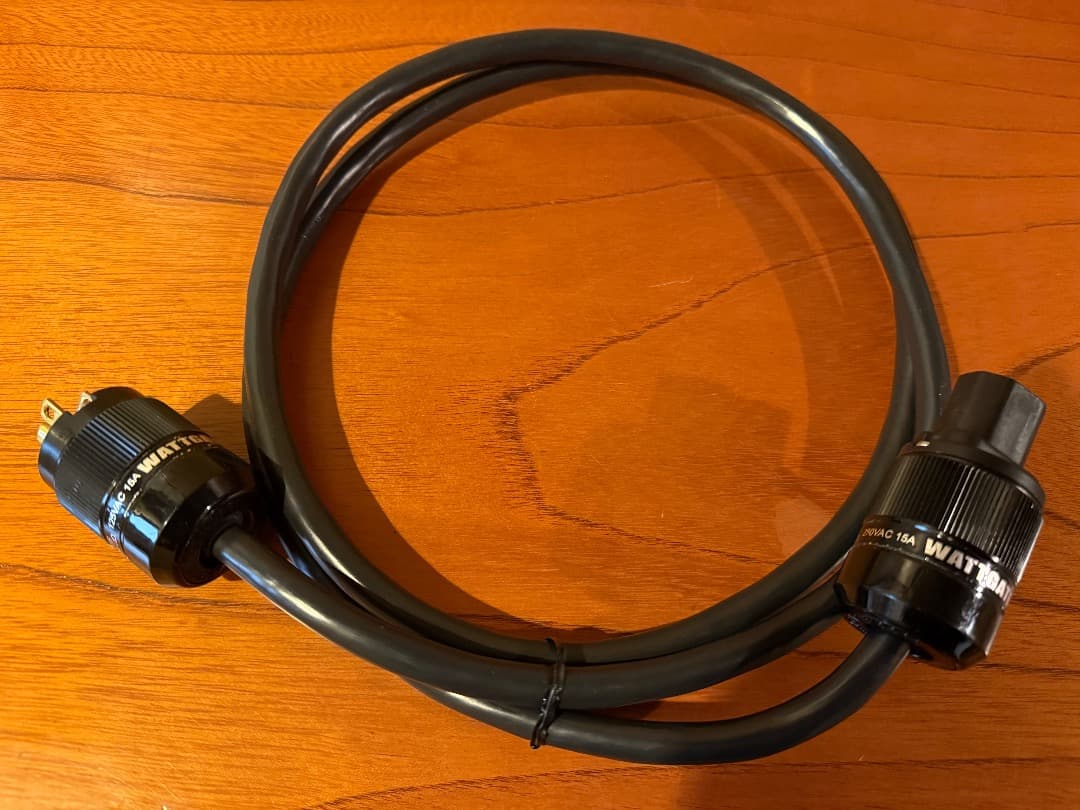 Wattgate シールド電源ケーブル 非メッキプラグ プロケーブル 1.5m②